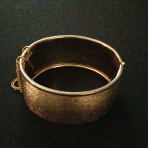 Gold tone cuff bracelet